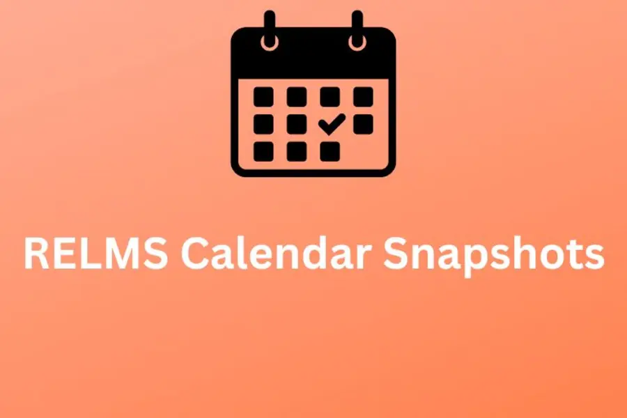 Snapshots of RELMS calendar over time it is down