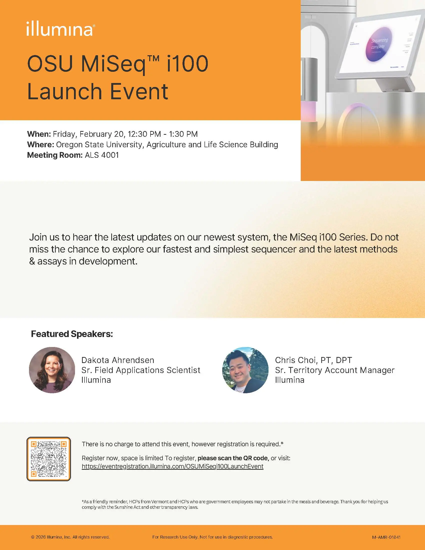 Poster of MiSeq Launch Event